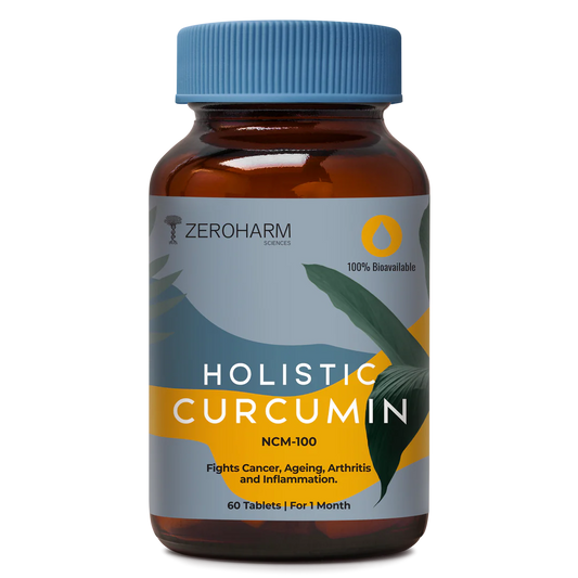 Holistic Curcumin with Piperine Tablets - Antioxidant, Anti-inflammatory - Immunity Booster