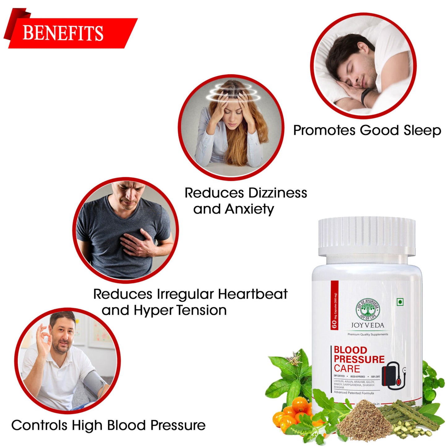 JoyVeda Blood Pressure & Heart Care Supplement